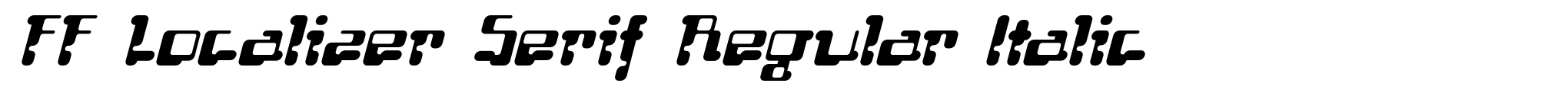 FF Localizer Serif Regular Italic image
